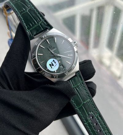 N1 Factory Omega Replica 41mm 8900/8901 Movement Green Watch Strap Watch